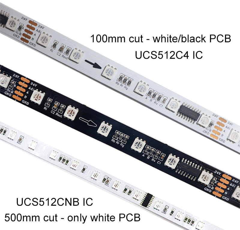 DMX512 RGB DC24V 300LEDs Dream Color Programmable Parallel signal - HTTP Breakpoint Resume Transmission Matrix Control Flex LED Strip Lights, 16.4feet/roll